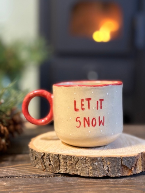 Kubek z uchem 200ml Let it snow