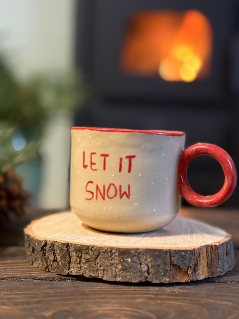 Kubek z uchem 200ml Let it snow