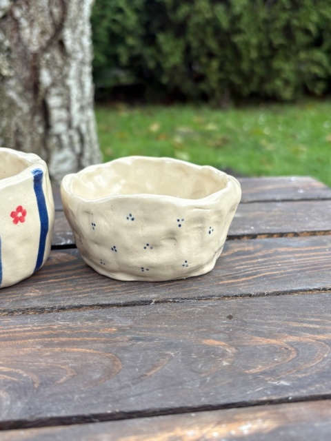 Zestaw 2 miseczek ceramicznych ręcznie malowanych